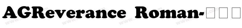 AGReverance Roman字体转换